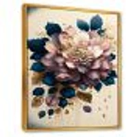 Deep Pink Dahlia Floral Design I Wall Art