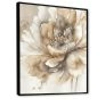 Single Beige Flower IV Wall Art