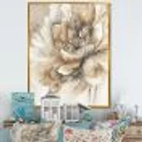 Single Beige Flower IV Wall Art