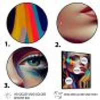Vibrant Creative Woman Portrait VI Wall Art