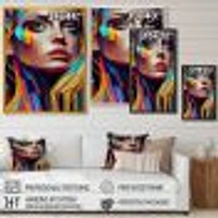 Vibrant Creative Woman Portrait VI Wall Art