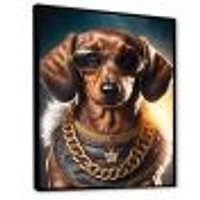 Dachshund Gangster NYC V Wall Art