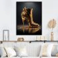 Golden Mechanic High Heel Wall Art