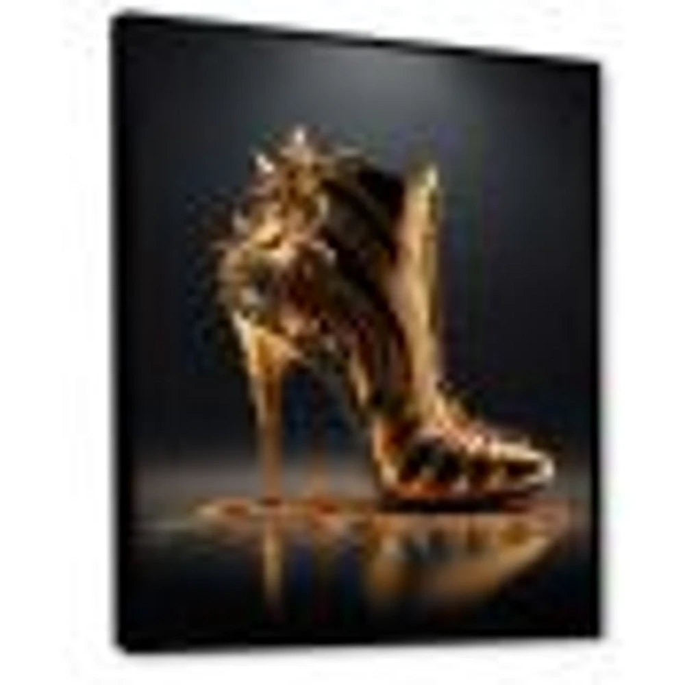 Golden Mechanic High Heel Wall Art