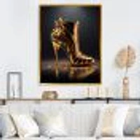 Golden Mechanic High Heel Wall Art