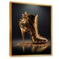 Golden Mechanic High Heel Wall Art