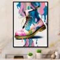 Pink And Art Deco Army Shoes Wall