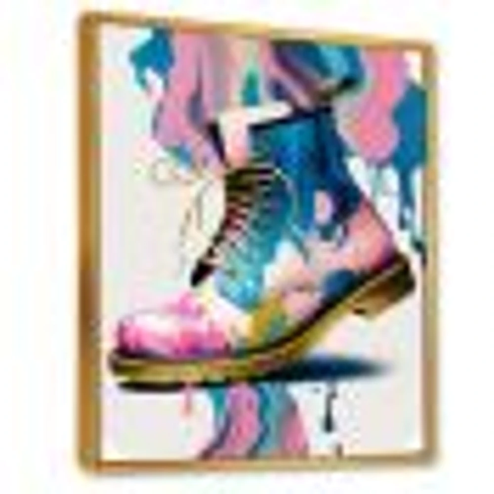 Pink And Art Deco Army Shoes Wall