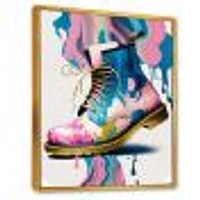 Pink And Art Deco Army Shoes Wall