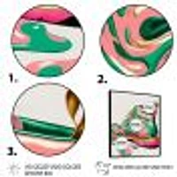 Pink And Green Art Deco Army Shoes Wall