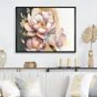 Pink And Gold Orchid Flower Wall Art