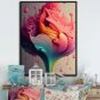 Multicolor Liquid Ink Tulip Flowers I Wall Art