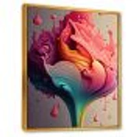 Multicolor Liquid Ink Tulip Flowers I Wall Art