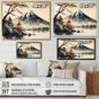 Japanese Landscape Watercolor Wall Art