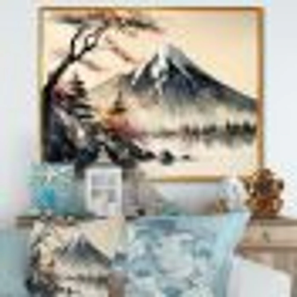 Japanese Landscape Watercolor Wall Art