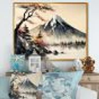 Japanese Landscape Watercolor Wall Art