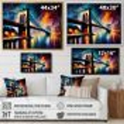 Colorful Brooklyn Bridge Wall Art