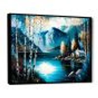 Cabin By A Lake Fall Wall Art