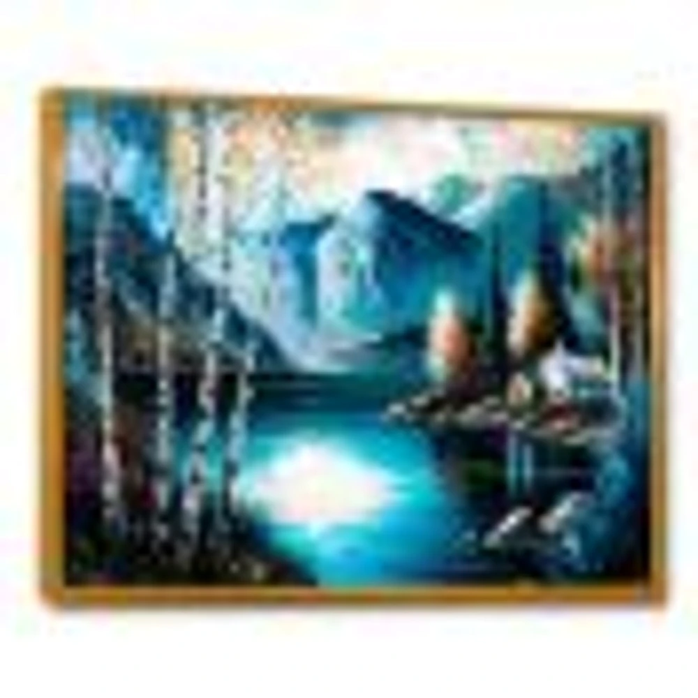 Cabin By A Lake Fall Wall Art