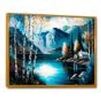 Cabin By A Lake Fall Wall Art