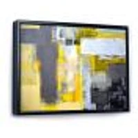 Grey and Yellow Blur Canvas Art Print