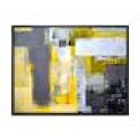 Grey and Yellow Blur Canvas Art Print