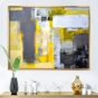 Grey and Yellow Blur Canvas Art Print