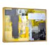 Grey and Yellow Blur Canvas Art Print