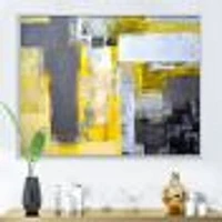 Grey and Yellow Blur Canvas Art Print