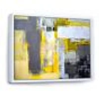 Grey and Yellow Blur Canvas Art Print