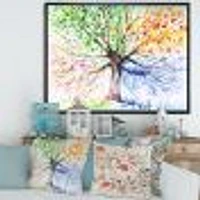 Four Seasons Tree  Canvas Art Print