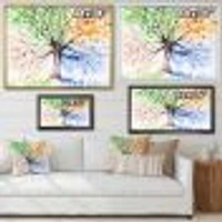 Four Seasons Tree  Canvas Art Print