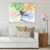 Four Seasons Tree  Canvas Art Print