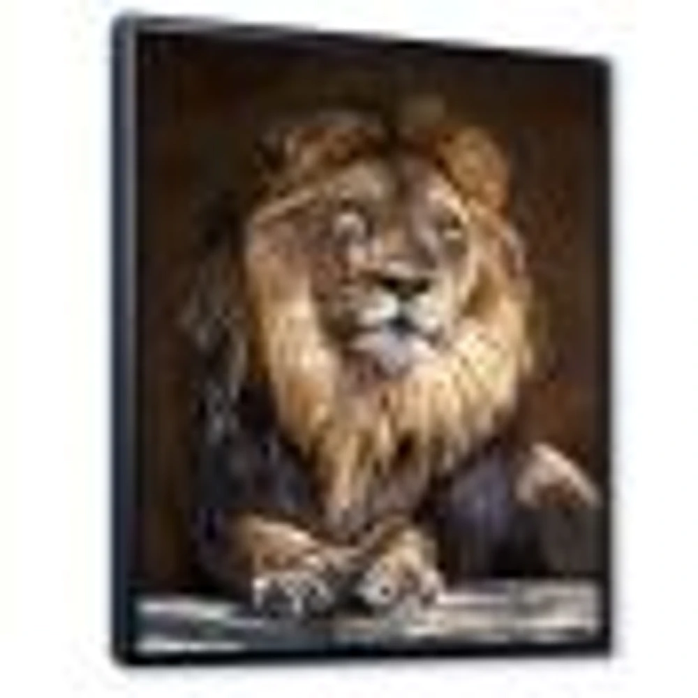 Toile « King Lion with Lighted Face »