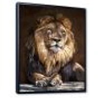 Toile « King Lion with Lighted Face »