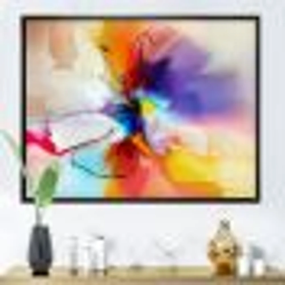 Creative Multicoloured Flower Canvas Print