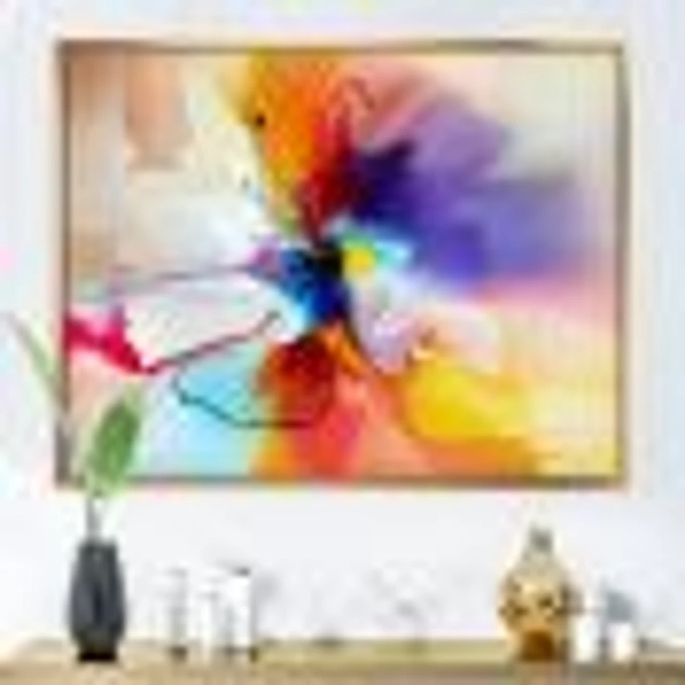 Creative Multicoloured Flower Canvas Print