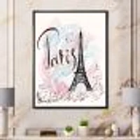 with Paris Eiffel Tower  FrenchWall Art