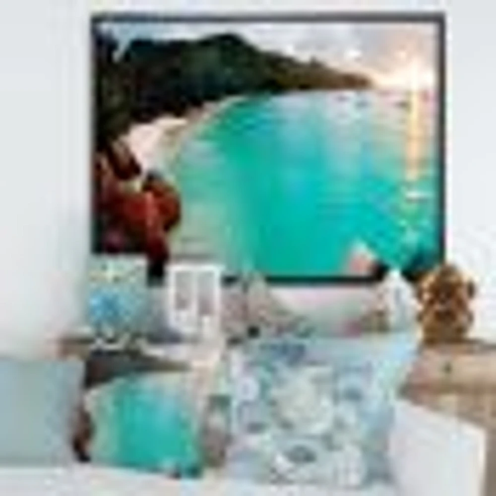 Tropical Beach with Blue Waters  Wall Art