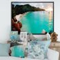 Tropical Beach with Blue Waters  Wall Art