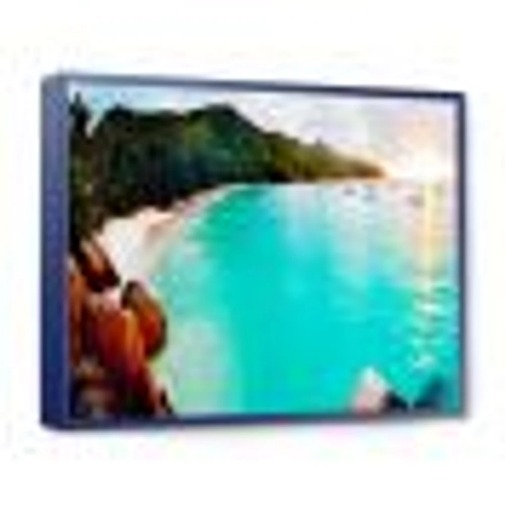 Tropical Beach with Blue Waters  Wall Art