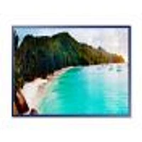 Tropical Beach with Blue Waters  Wall Art