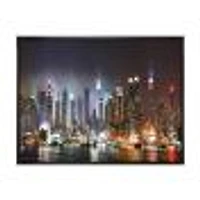 Lit NYC Manhattan Skyline  Canvas Print