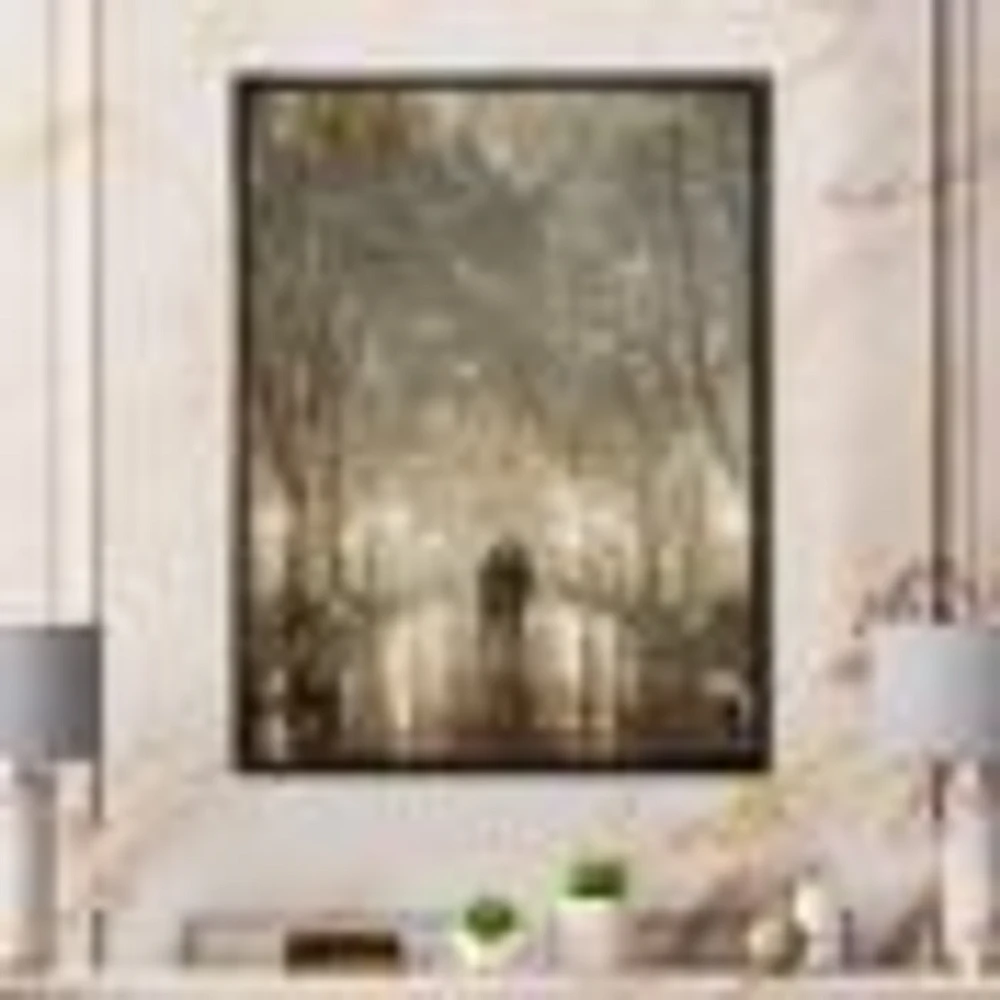 Toile imprimée « Couple Walking Night Lights »