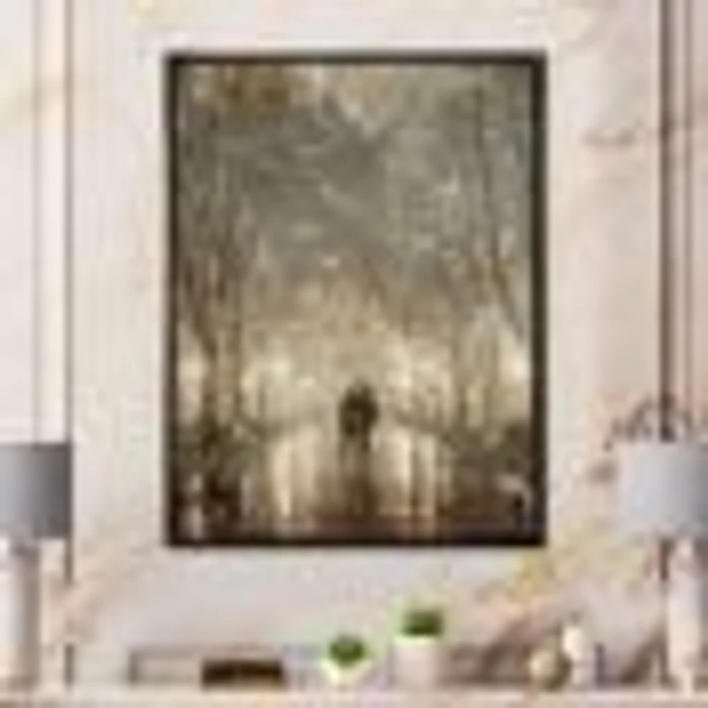 Toile imprimée « Couple Walking Night Lights »