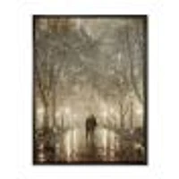 Toile imprimée « Couple Walking Night Lights »