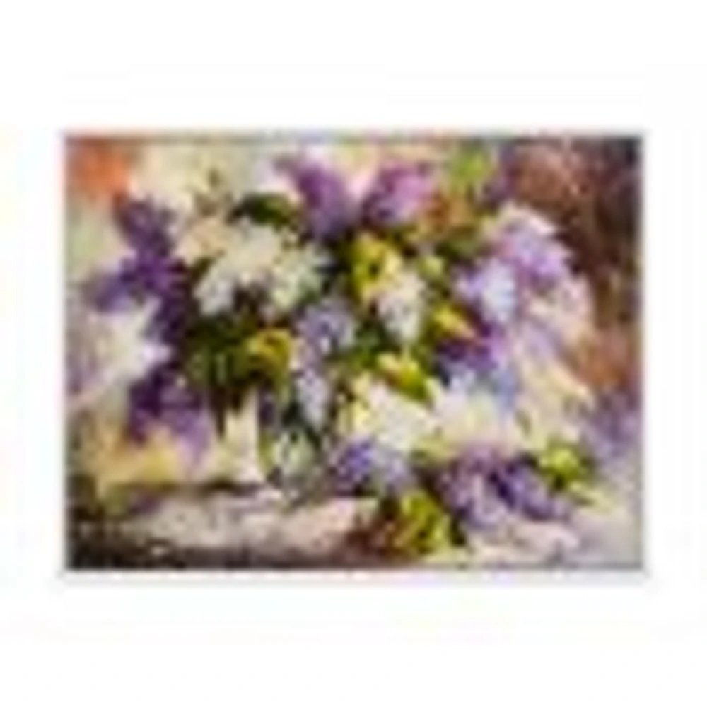 Lilac Bouquet a Vase  Wall Art