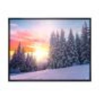 Toile « Winter Sunset Bulgaria