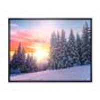 Toile « Winter Sunset Bulgaria