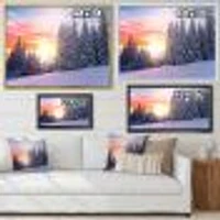 Winter Sunset Bulgaria  Wall Art